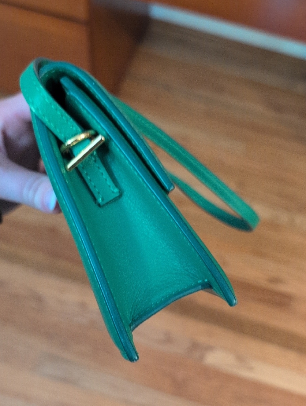 Jacquemus Green Shoulder Bag with Flap and Tab - Picture 8 of 10